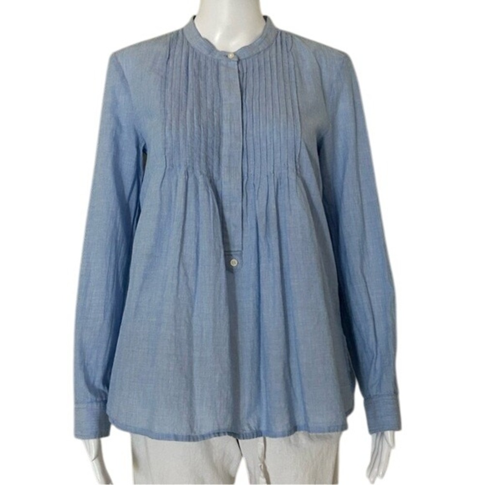 Gap Long Sleeve Pintuck Popover Flowy Lightweight Top Shirt Blouse Small